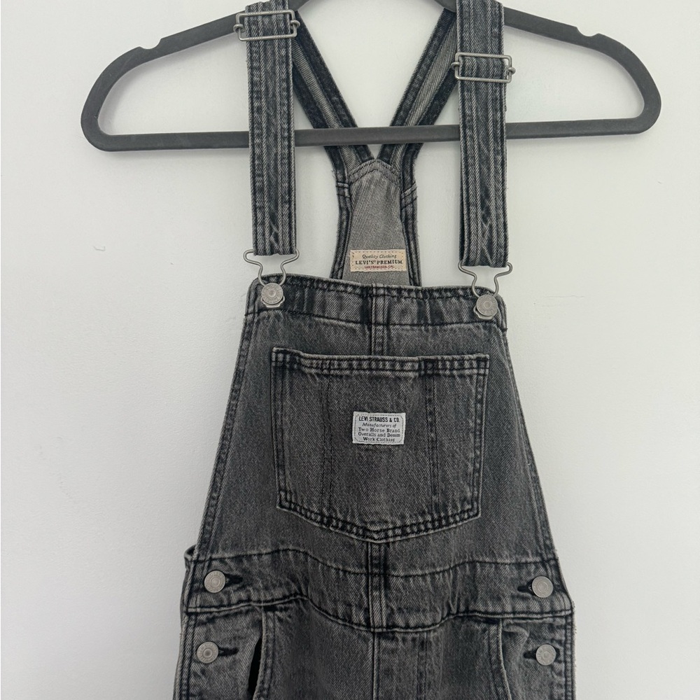 Levi's Premium Black Denim Overalls